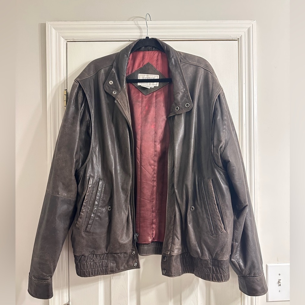 Vintage Brown Leather Jacket